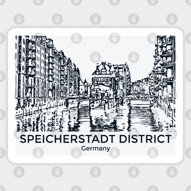 Speicherstadt District - Germany Magnet by Lakeric